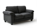 Dark Gray 2-Seat Upholstered Sofa, 63 x 35 x 34 in