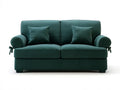 Dark Green Polyester Velvet Loveseat, 66.1 x 34.6 x 33.9 in